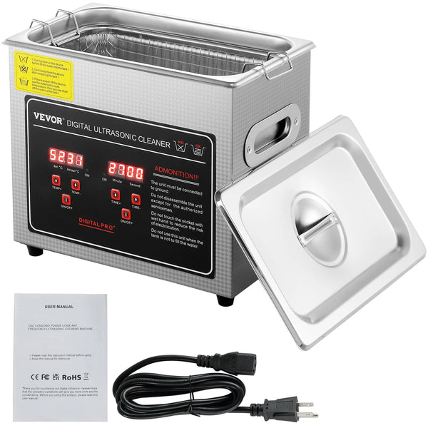 Novara PureWave Pro — Ultrasonic Cleaner | Stainless Steel Industrial Jewelry, Lab & Parts Washer
